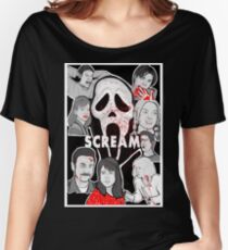 Scream character collage Women's Relaxed Fit T-Shirt