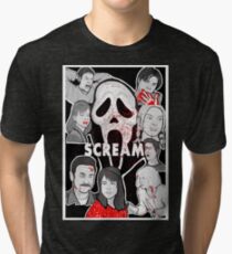Scream character collage Tri-blend T-Shirt