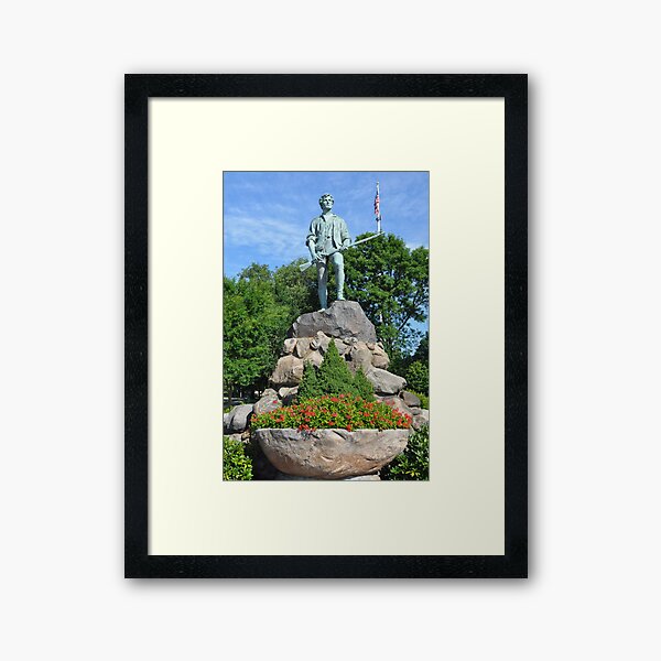 Minuteman Statue at Battle Green, April 19, 1775 Framed Art Print