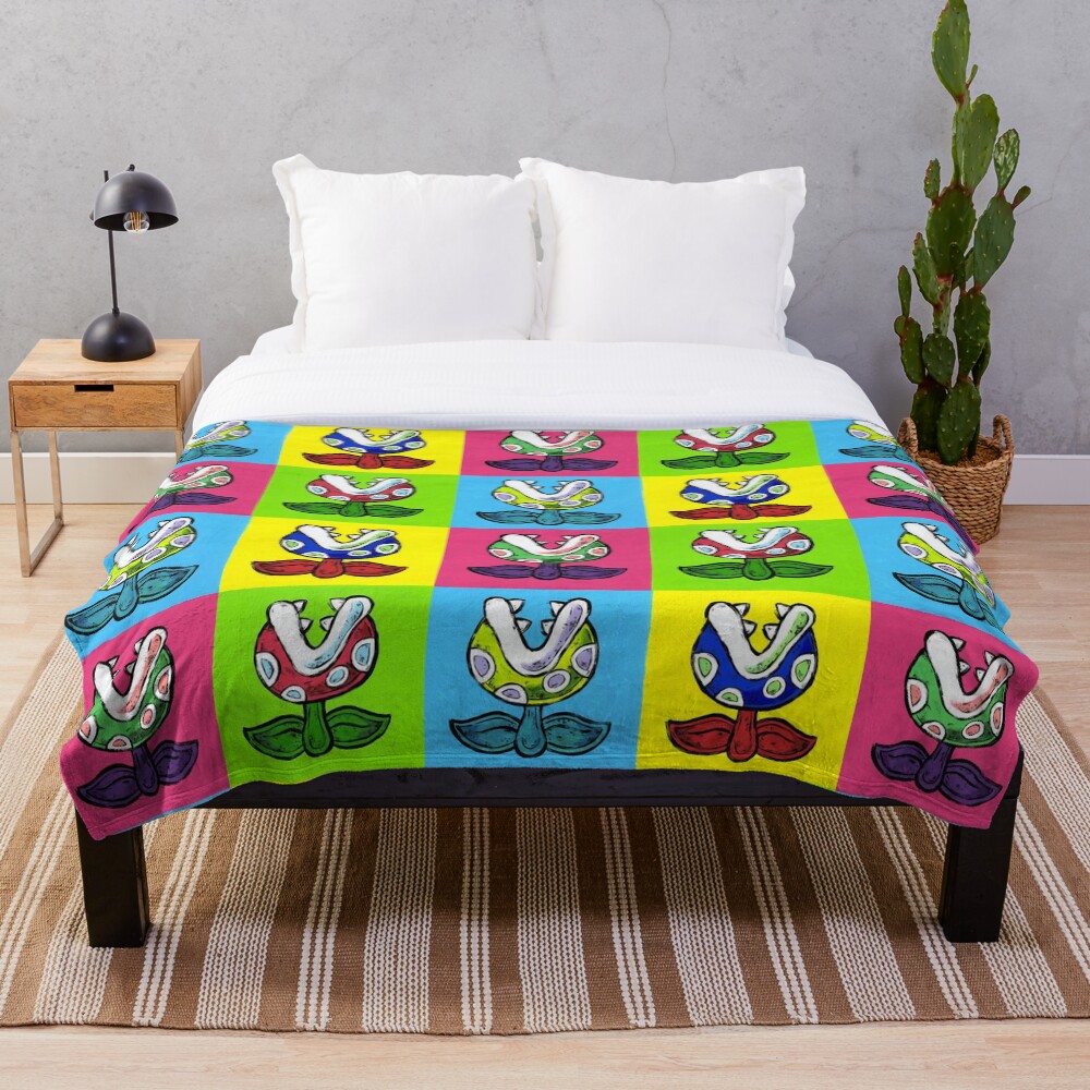 Piranha Plants Throw Blanket