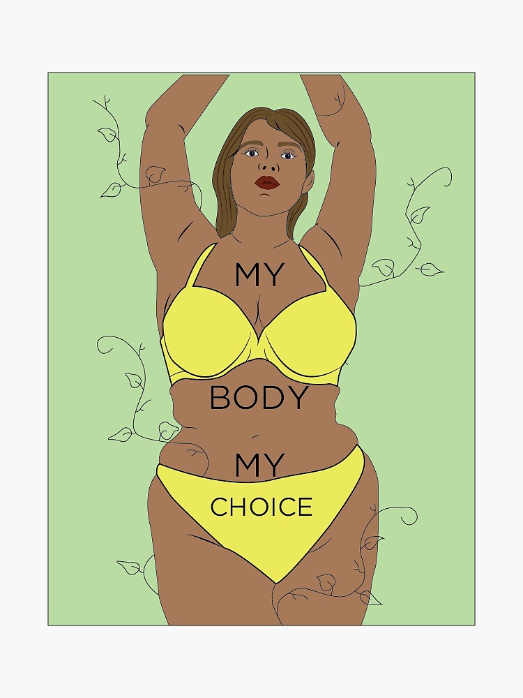 My Body My Choice Sticker By Gab Brianna Redbubble 