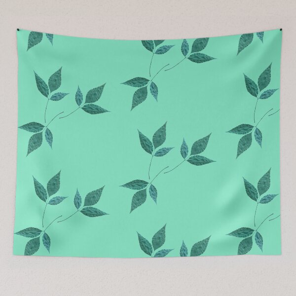 Item preview, Teal Painted Leaf Pattern designed and sold by Ruth Palmer.