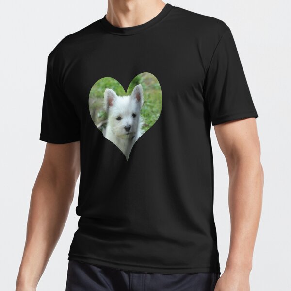 West Highland White Terrier Puppy portrait 2 Active T-Shirt