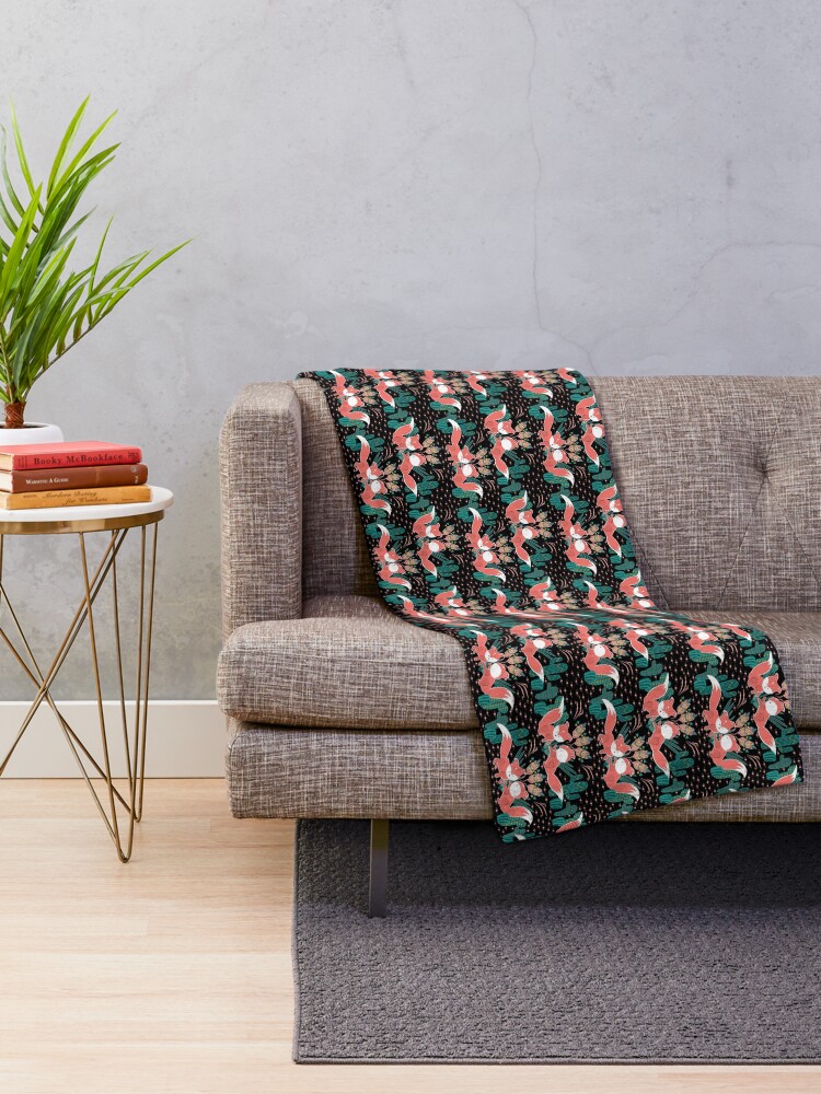 Alternate view of Foxy Boho Succulents Throw Blanket