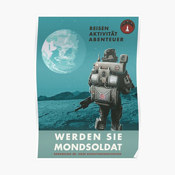 Werden Sie Mondsoldat Poster