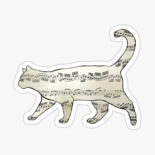 meowsic cat Sticker