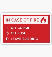 In case of fire - GitHub Sticker