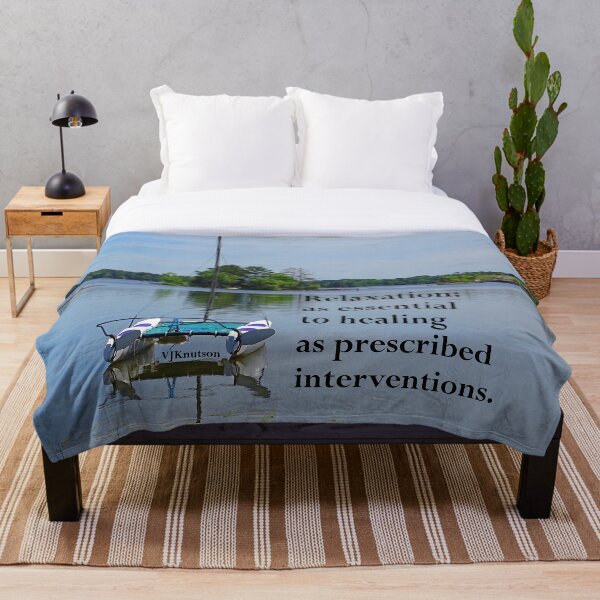 Relaxation: Nature's Prescription for Healing Throw Blanket