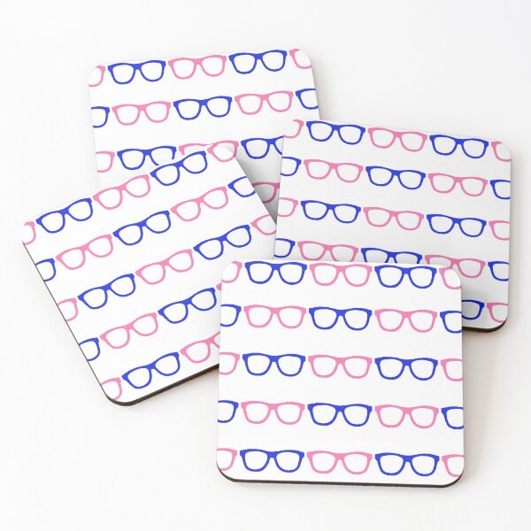 Item preview, Pink and Blue Nerd Glasses designed and sold by GeekyGirlsGarb.