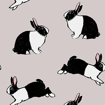 Artwork thumbnail, Gray Dutch Rabbit Gift Dutch Rabbit Art Dutch Rabbit Pattern Dutch Rabbit Bag Dutch Rabbit Tote Dutch Rabbit Pouch Dutch Rabbit Mug by conkberry