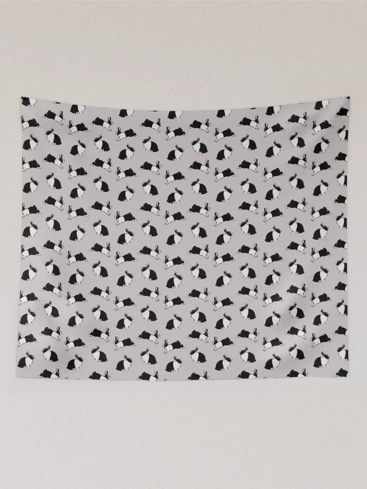 Thumbnail 2 of 3, Tapestry, Gray Dutch Rabbit Gift Dutch Rabbit Art Dutch Rabbit Pattern Dutch Rabbit Bag Dutch Rabbit Tote Dutch Rabbit Pouch Dutch Rabbit Mug designed and sold by conkberry.