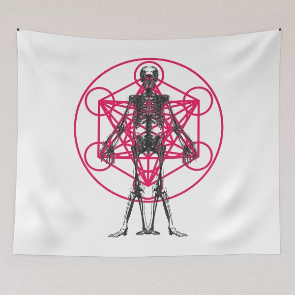 Item preview, Metatron's Cube Sacred Geometry With Human Skeleton designed and sold by calebprue.