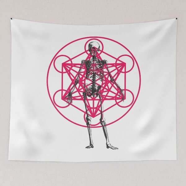 Item preview, Metatron's Cube Sacred Geometry With Human Skeleton designed and sold by calebprue.