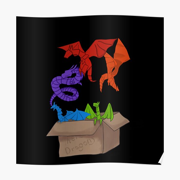Origami dragons Poster