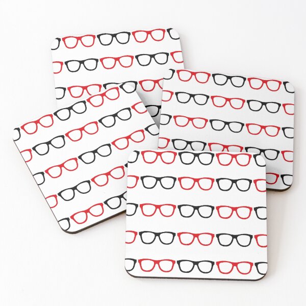 Item preview, Black and Red Nerd Glasses designed and sold by GeekyGirlsGarb.