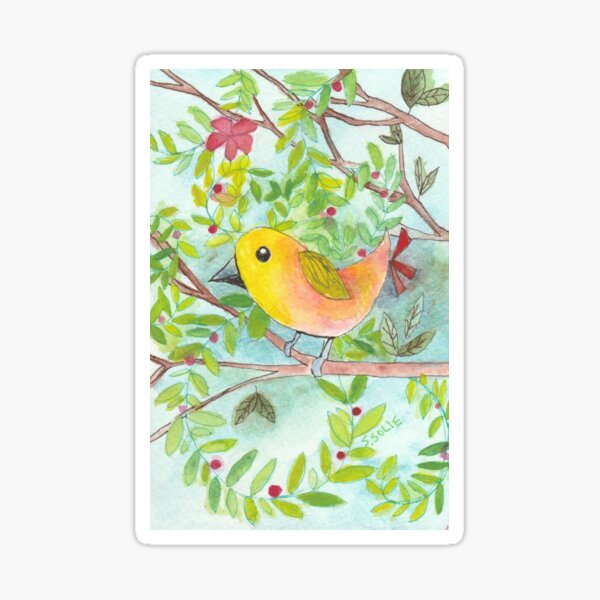 Bird in Springtime Sticker