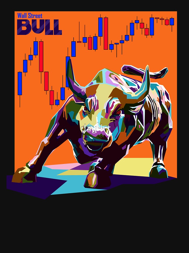 "Bull of Wall Street" Tshirt for Sale by day4rt Redbubble bull tshirts wall street t