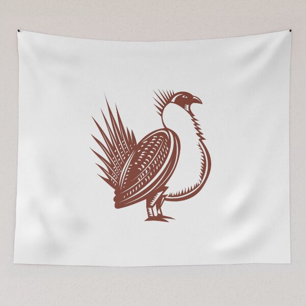 Item preview, Sage Grouse Bird Woodcut designed and sold by patrimonio.
