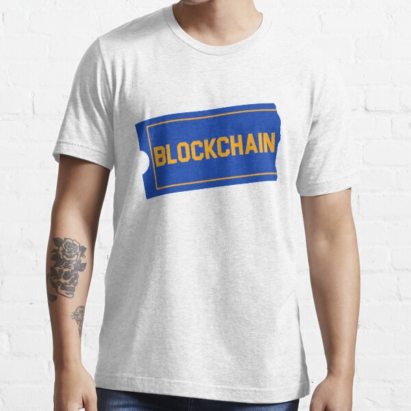 Blue Blockchain logo T-shirt essentiel