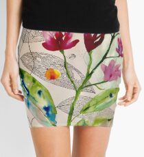 botanical composition Mini Skirt