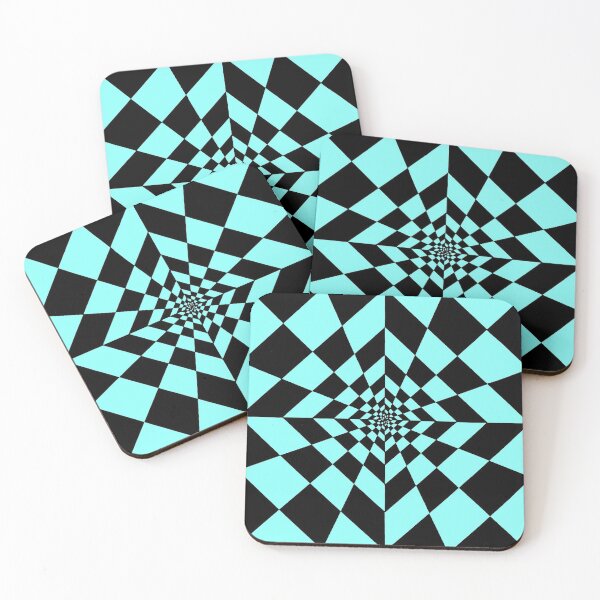 Item preview, Neon Blue and Black Op Art designed and sold by GingerEccentric.