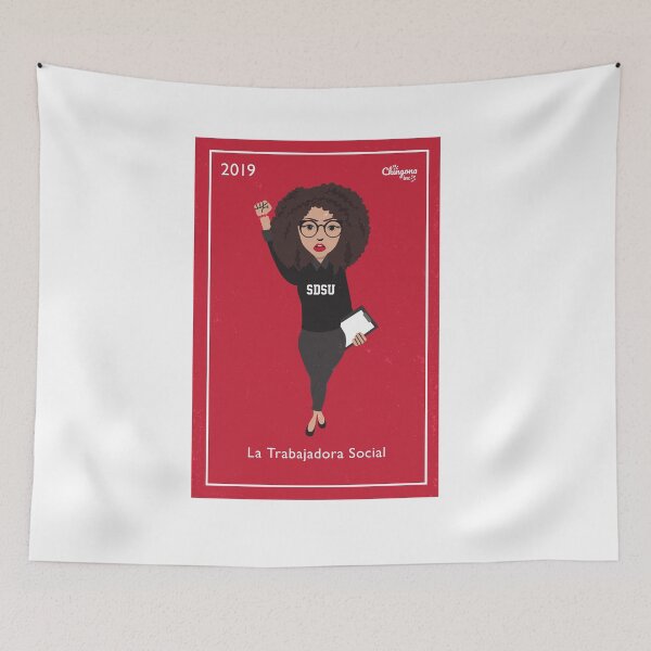 Item preview, La Trabajadora Social Curly Hair! designed and sold by Viridiana Osio.