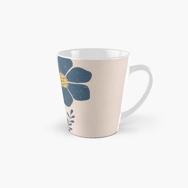 Blue Flower im Retro Design Tasse (konisch)