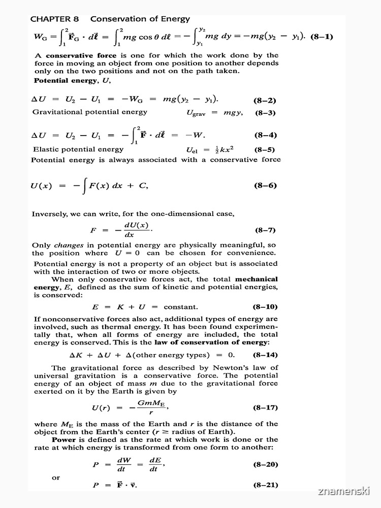 Chapter 8 Conservation of #Energy, Conservative #Force, #Potential, #Kinetic by znamenski