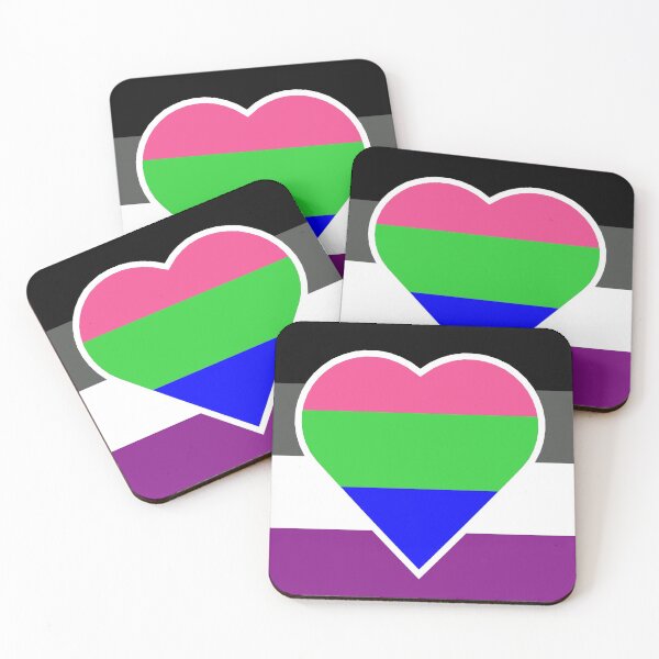 Item preview, Polyromantic Asexual Flag designed and sold by DisneyFanatic23.