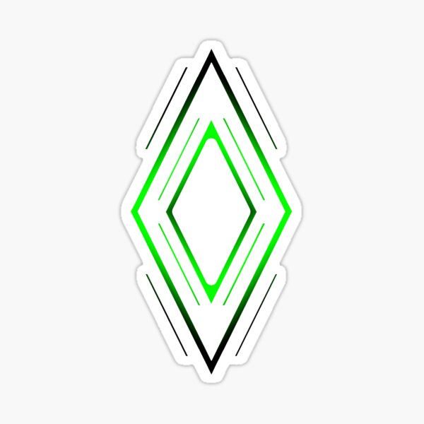 Item preview, Diamond fluorescent cross green black designed and sold by Anteia.