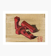 Red Blocks Photographic Print