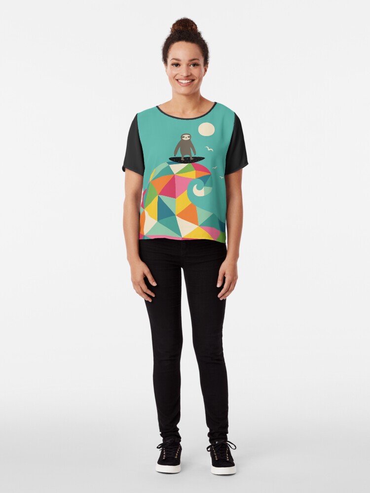 Alternate view of Surfs Up Chiffon Top