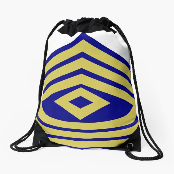 Yellow, high-visibility clothing, patriotism, symbol, design, illustration, rows, striped Drawstring Bag