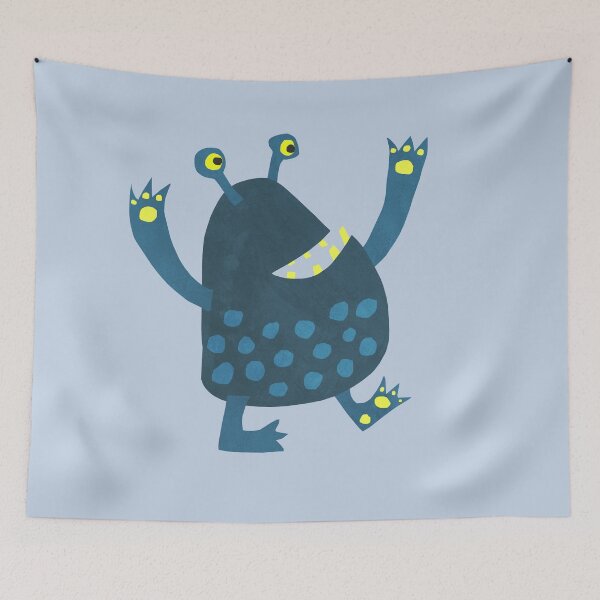 Item preview, Blue Spotted Monsters designed and sold by squirrell.
