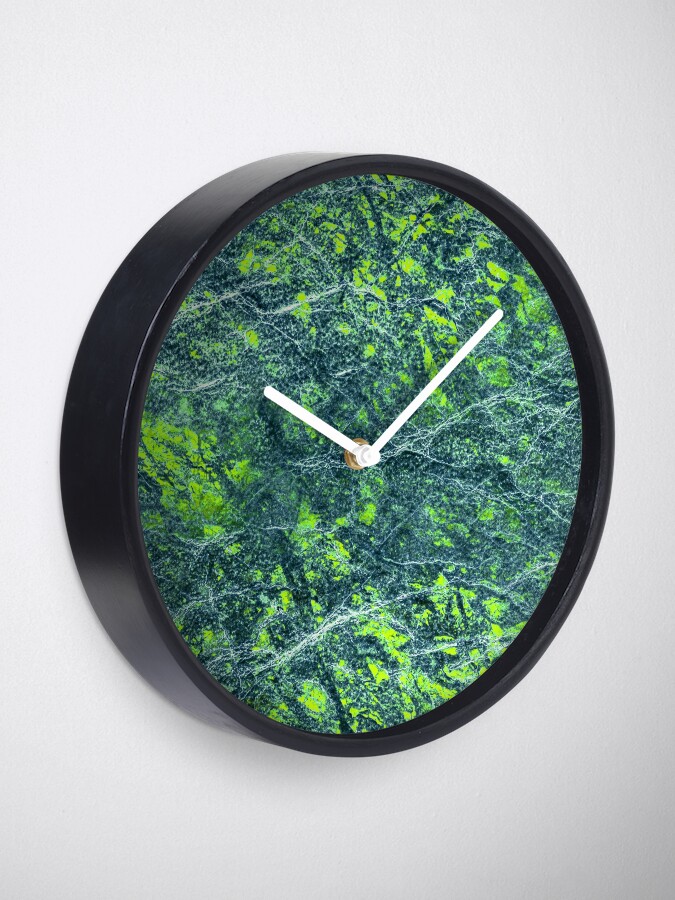 Alternate view of Emerald green marble color fancy Clock
