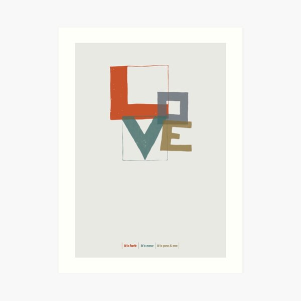 Love Type Kunstdruck