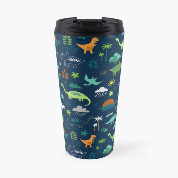 Dinosaur Land - cute Dino pattern by Cecca Designs Travel Mug