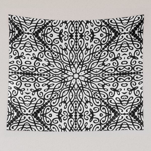 Aperçu de l'œuvre Black White Ornate créée et vendue par webgrrl.