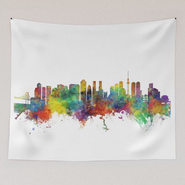 Artikelvorschau, Tokyo Japan Skyline entworfen und verkauft von ArtPrints.