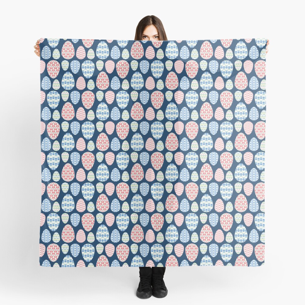 Painted eggs pattern Scarf
