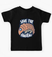 Save The Pangolins Art | Cool Guard Scaly Anteaters Gift Kinder T-Shirt