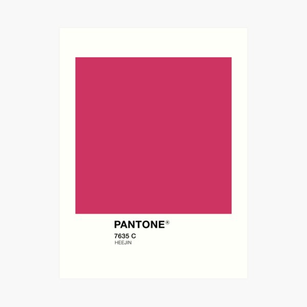 Loona Yves Pantone Color Art Print By Reversalapparel Redbubble