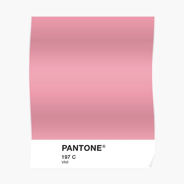 Loona Yves Pantone Color Poster By Reversalapparel Redbubble