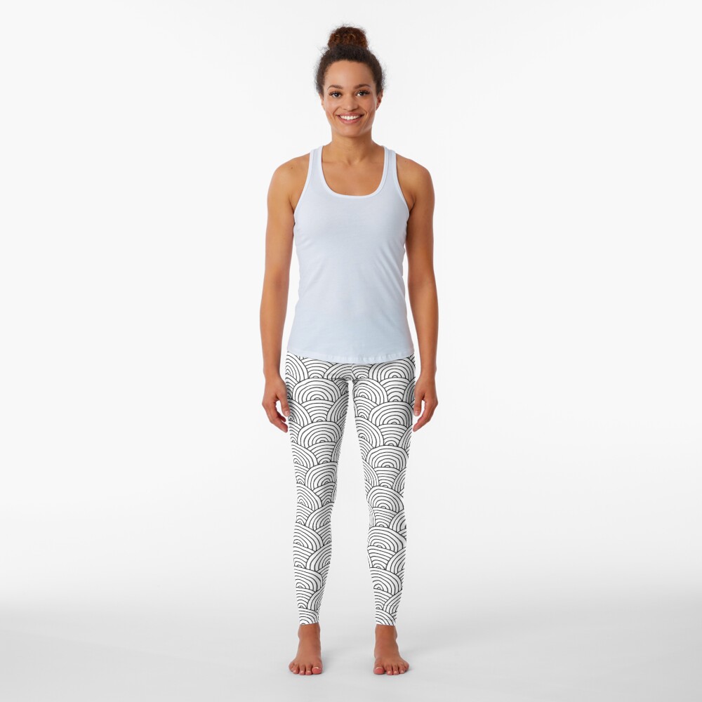 Lululemon Wonder Wunder Under Banana Leaf Print Yoga Pants Black White  Pattern 4