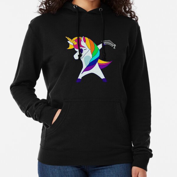 Dabbing Unicorn Graduation Lightweight Hoodie