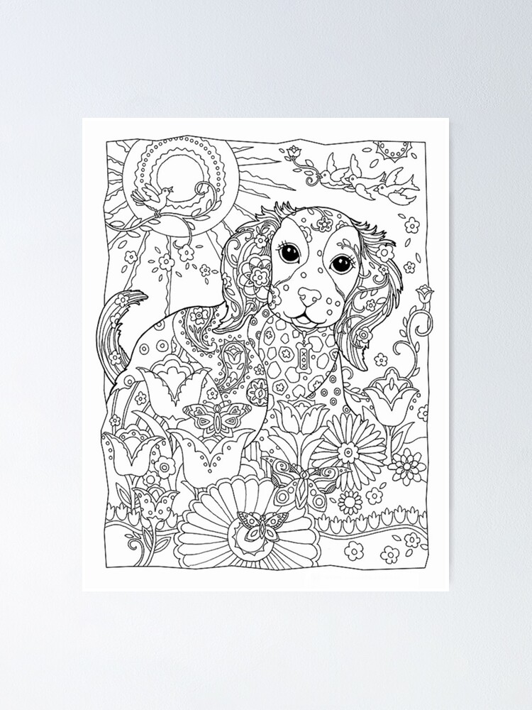 Coloring for adult: clock woman Poster by Yuna26