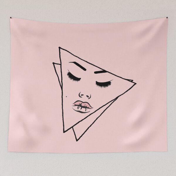 Item preview, Beauty Artsy Geometric Girl Face designed and sold by gigglycute.