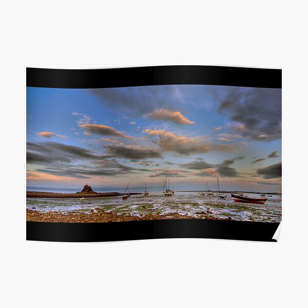 Sunset boats Poster