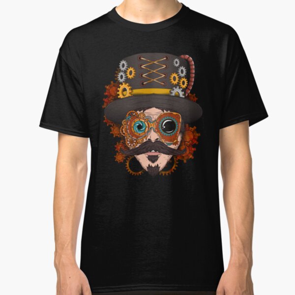 Steampunk Victorian Man Top Hat Classic T-Shirt