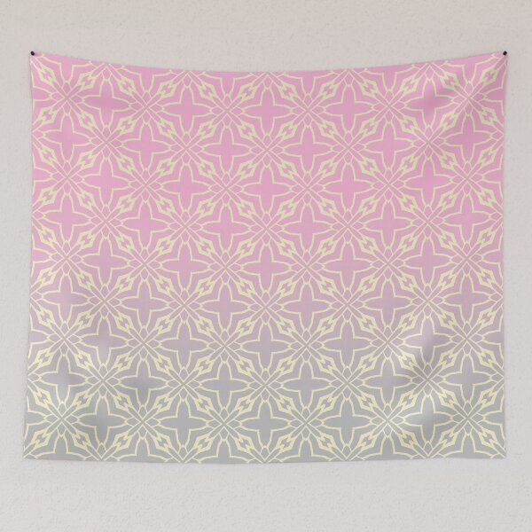 Item preview, Star Tiled Pattern on Pink fading into Grey designed and sold by carllaev.